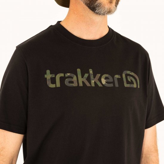 Trakker CR Logo T-Shirt Black Camo - Trakker CR Logo T-Shirt Black Camo